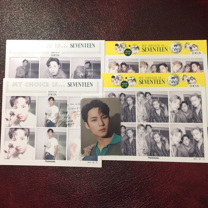 [READ DESC] SEVENTEEN DICON LUXURY MINGYU SET UNIT MINWONJUN PHOTOCARD PC PHOTOMATIC PM