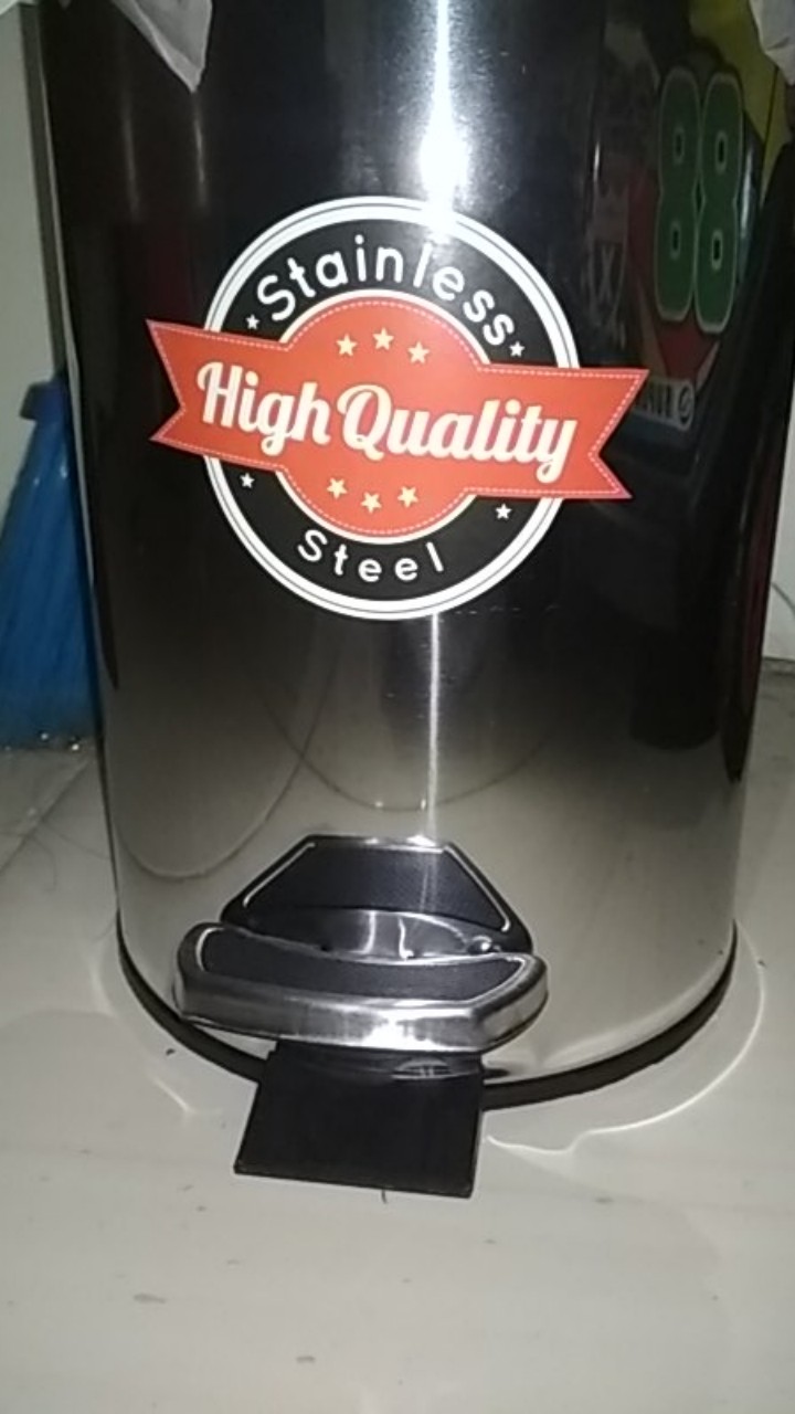 Maspion Pedal Dust Bin Stainless 3 Ltr/tong Sampah Injak