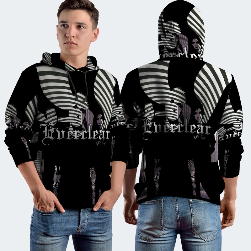 Jaket Hoodie Fullprint Everclear Bahan Polyester Jersey