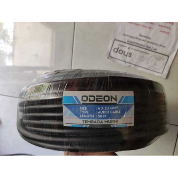Kabel Speaker Audio NYYHY Odeon 4x2,5mm 4x2.5mm 4x2,5 4x2.5 mm Ecer 1 Meteran 1 M Hitam ORI Lentur