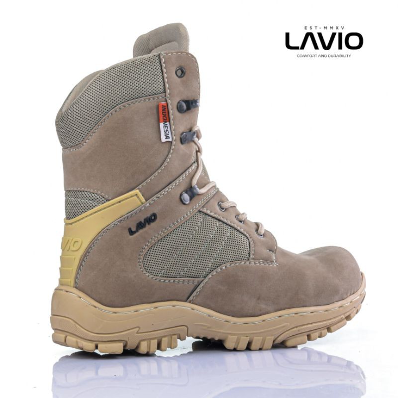 Lavio DNS High Sepatu Safety Boots Hiking Pria Sol Karet Anti Slip