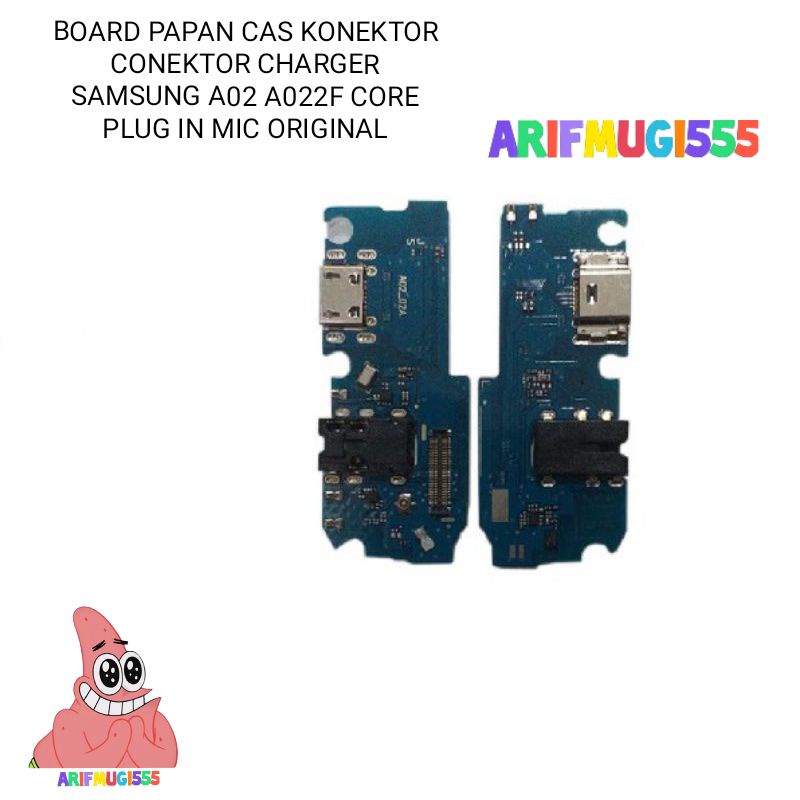 BOARD PAPAN CAS KONEKTOR CONEKTOR CHARGER SAMSUNG GALAXY A02 CORE A022F PLUG IN MIC ORIGINAL