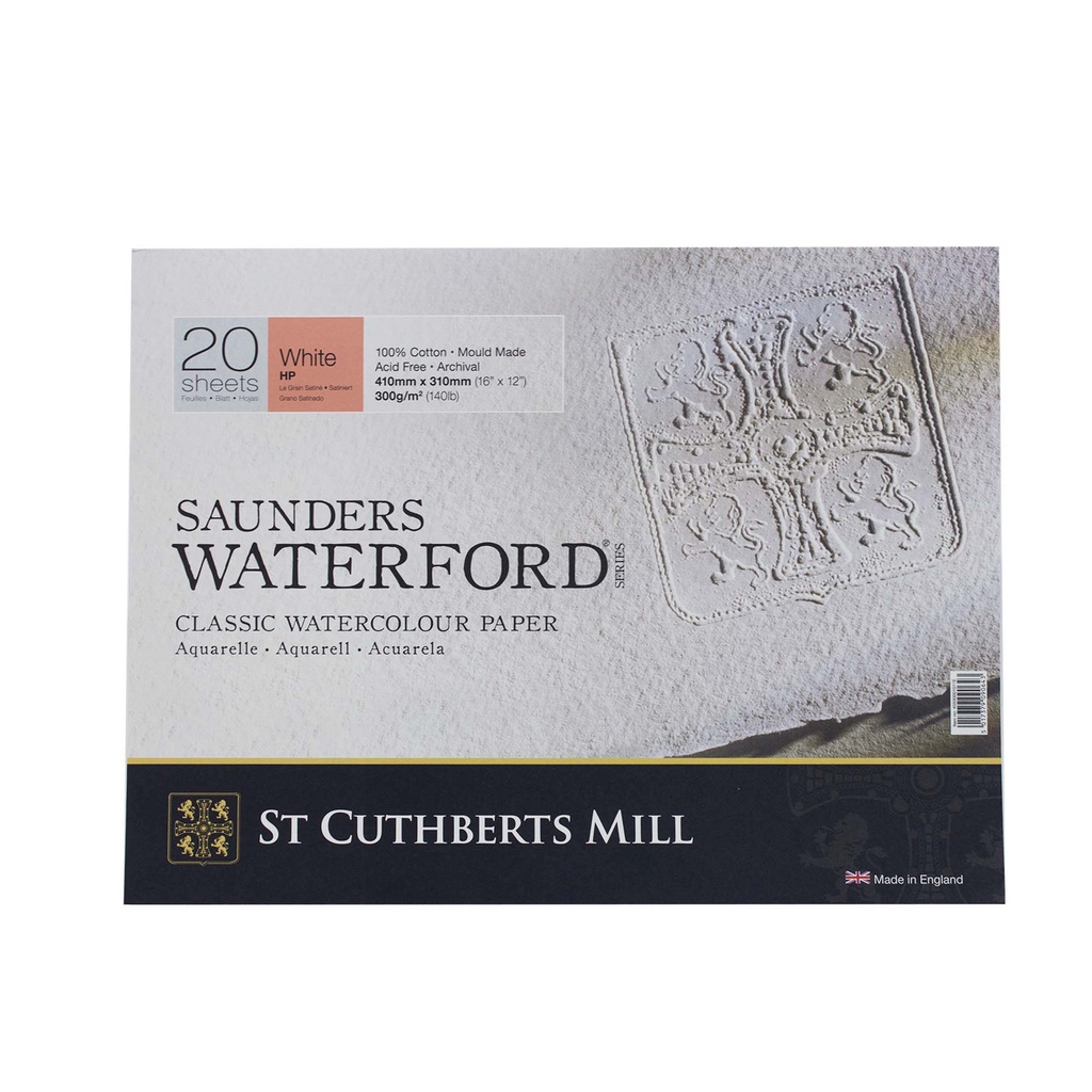 

Saunders Waterford Hot Pressed White 20 Sheets 410x310mm