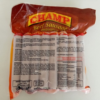 Jual Champ Beef Sausage 375 Gr Sosis Sapi isi 15 pcs | Shopee Indonesia