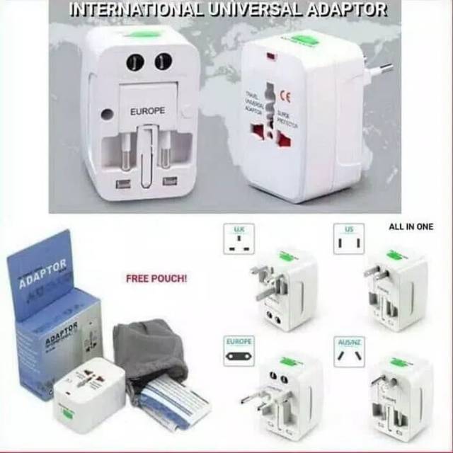 COLOKAN LISTRIK UNIVERSAL ADAPTOR INTERNASIONAL TRAVEL STEKER ALL IN1 CONVERTER KAKI 3 STOP KONTAK