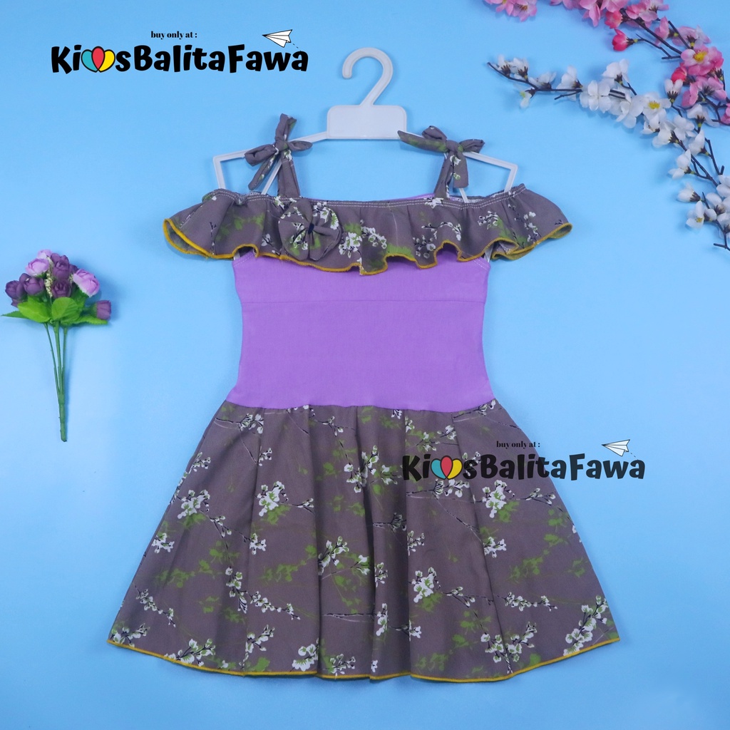 Dress Moza uk 1-2 Tahun / Gaun Import Kensi Tanktop Cewek Adem Murah Baju Dres Anak Perempuan