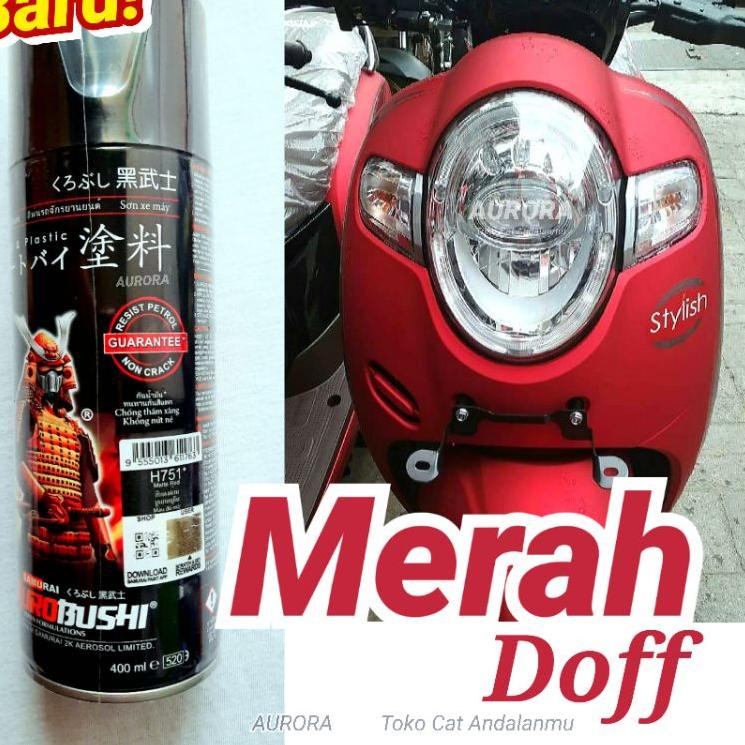 Cat Merah Dop Samurai Paint Matte Red H751* Doff Dof Dov Honda Scoopy Scopy Skupi PCX Vario Cet Pilo