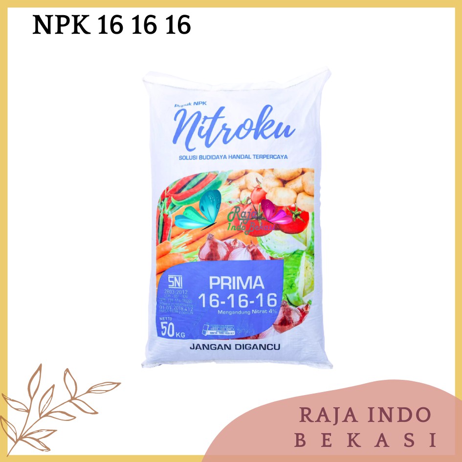 Pupuk Npk Mutiara / Tawon / Pak Tani 16 16 16 Pupuk Pertumbuhan Bibit Benih Kemasan Repacking 500 Gram