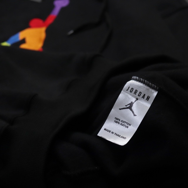 HOODIE AIR JORDAN - RAINBOW BORDIR FULLTAG &amp; LEBEL