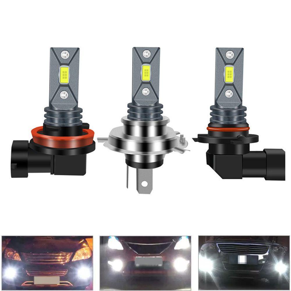 Populer Lampu Kabut Mobil 2Pcs Hi/Low Kit Beam LED Super Terang H8 H7 H11 H4 9005 9006 DRL