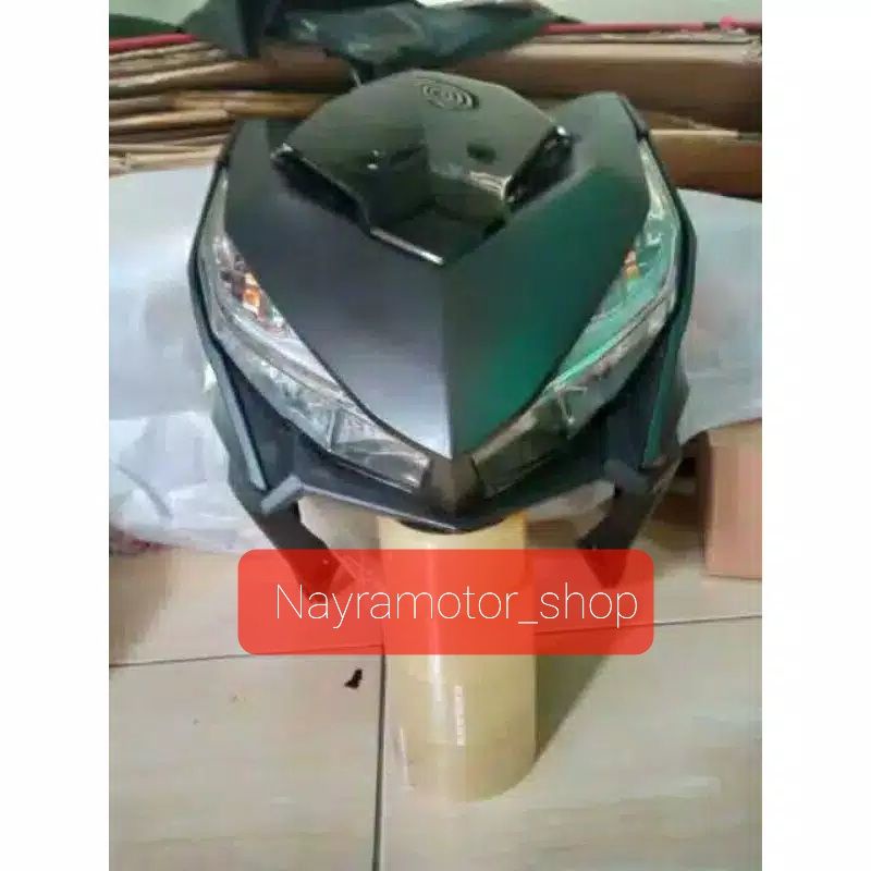 Paket Body tameng depan + reflektor lampu depan vario 125 Led 150 Led old 2015 2017 hitam dof