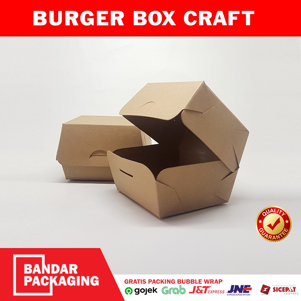 

BOX DUS KARDUS KOTAK ROTI BURGER 10x8,5x8cm CRAFT LAMINASI