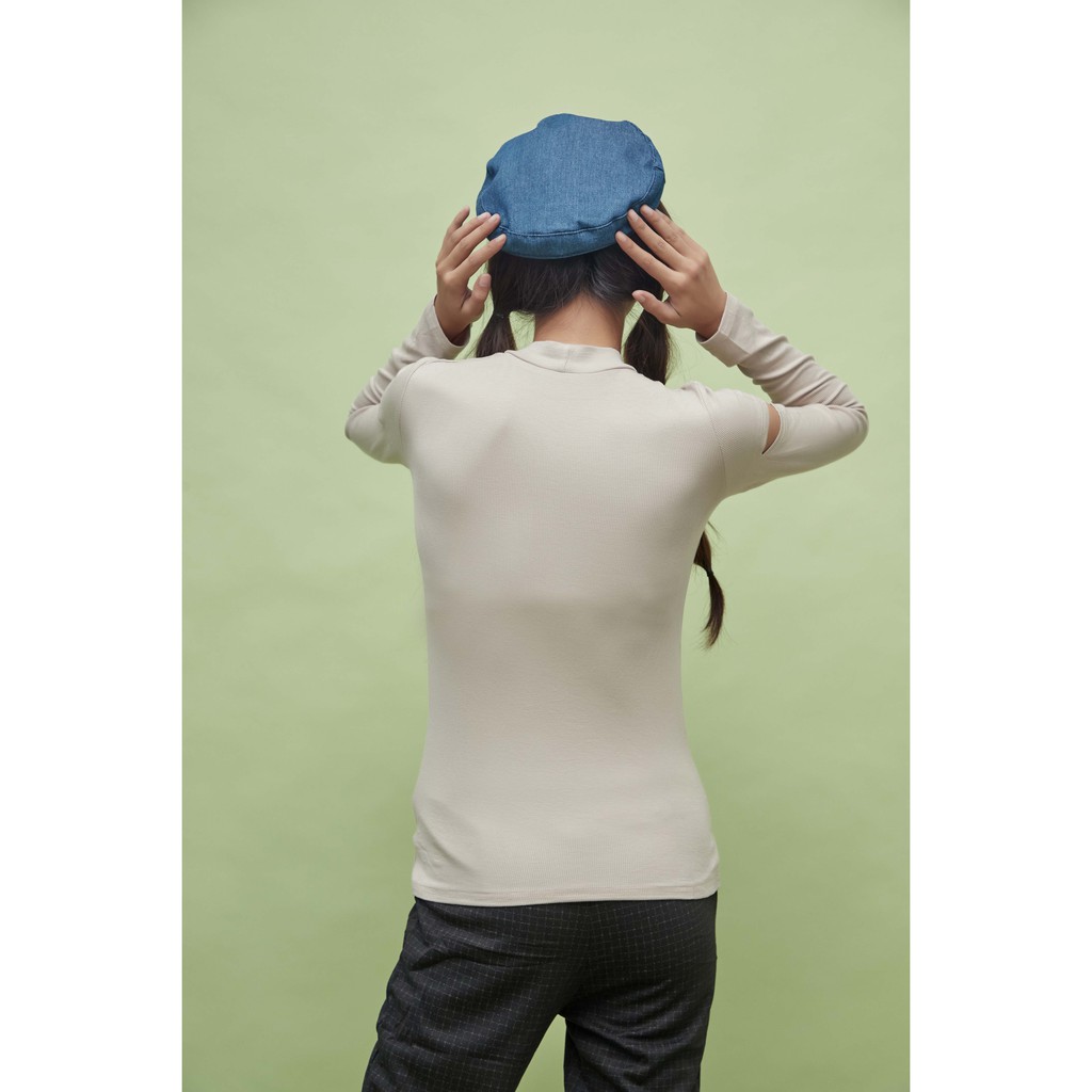 Peach Poppy Alexa Top - Atasan Wanita Basic Fit Body Rajut Lengan Panjang All Size