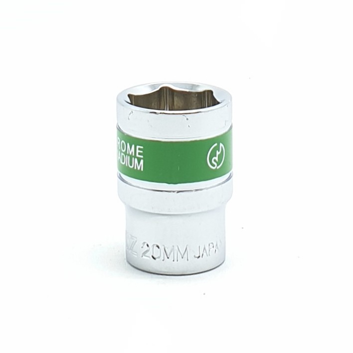 Veloz Premium 20mm Kunci Mata Sok Sock Socket 20mm 6PT 1/2&quot; Chrome Vanadium Steel