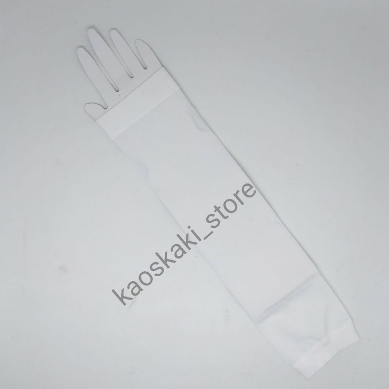 MANSET TANGAN / HANDSOCK / SARUNG LENGAN PANJANG POLOS DEWASA MURAH-Putih