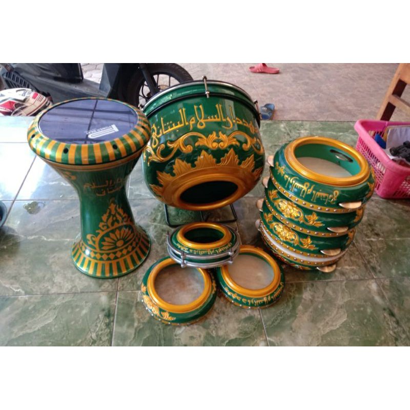 rebana-hadroh-ukir-1-set-lengkap