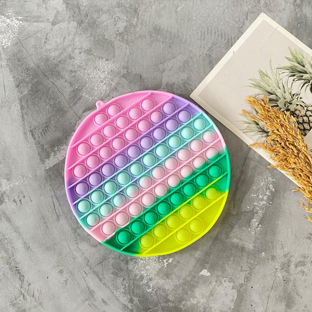 POP IT RAINBOW MAINAN SENSORY / MAINAN VIRAL POP IT RAINBOW JUMBO-BULAT MACARON JUMBO