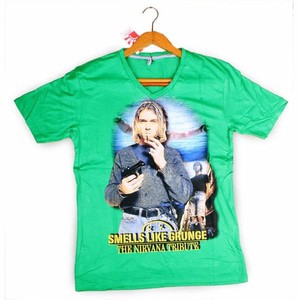 Kaos Nirvana - Smells Like Grunge - Hitam- Distro Quality