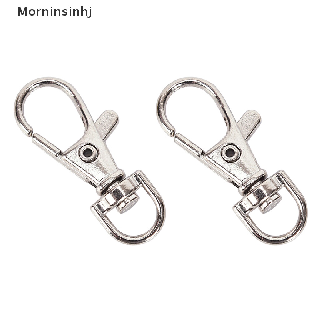 Mornin 10PC Silver Putar Trigger Klip Snap Lanyard Hook Tas Kunci Ring Hooks Hadiah id