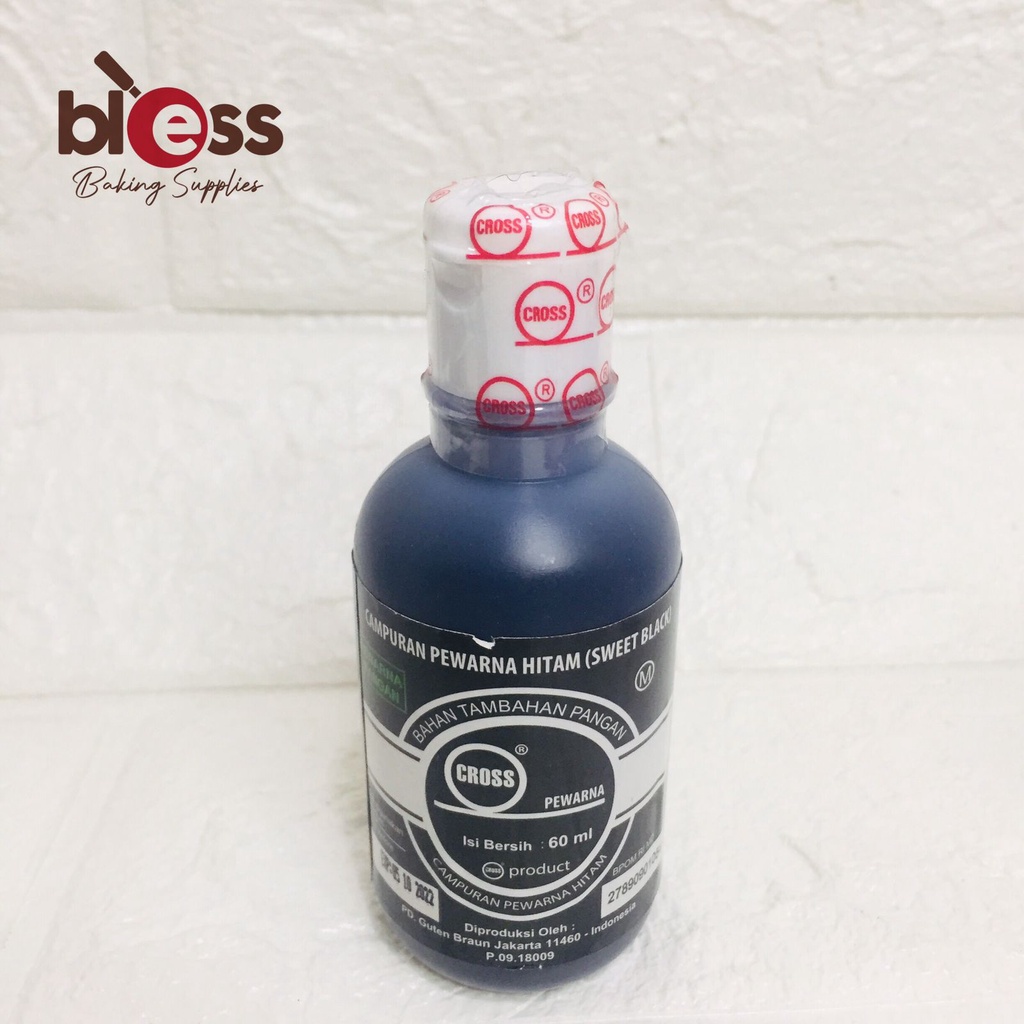 

PEWARNA MAKANAN DIVA CROSS 60 GR SWEET BLACK / LIQUID ICING / FOOD COLOR / COLOUR / LSN (12 PCS)