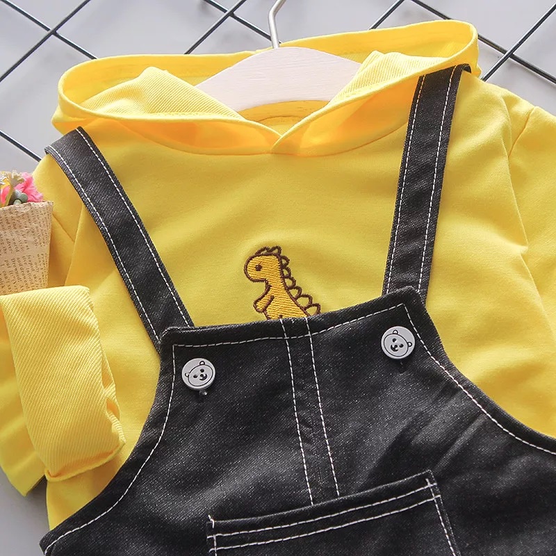 Setelan Overall DION Baju Jumpsuit Anak Bayi Import Dinosaurus