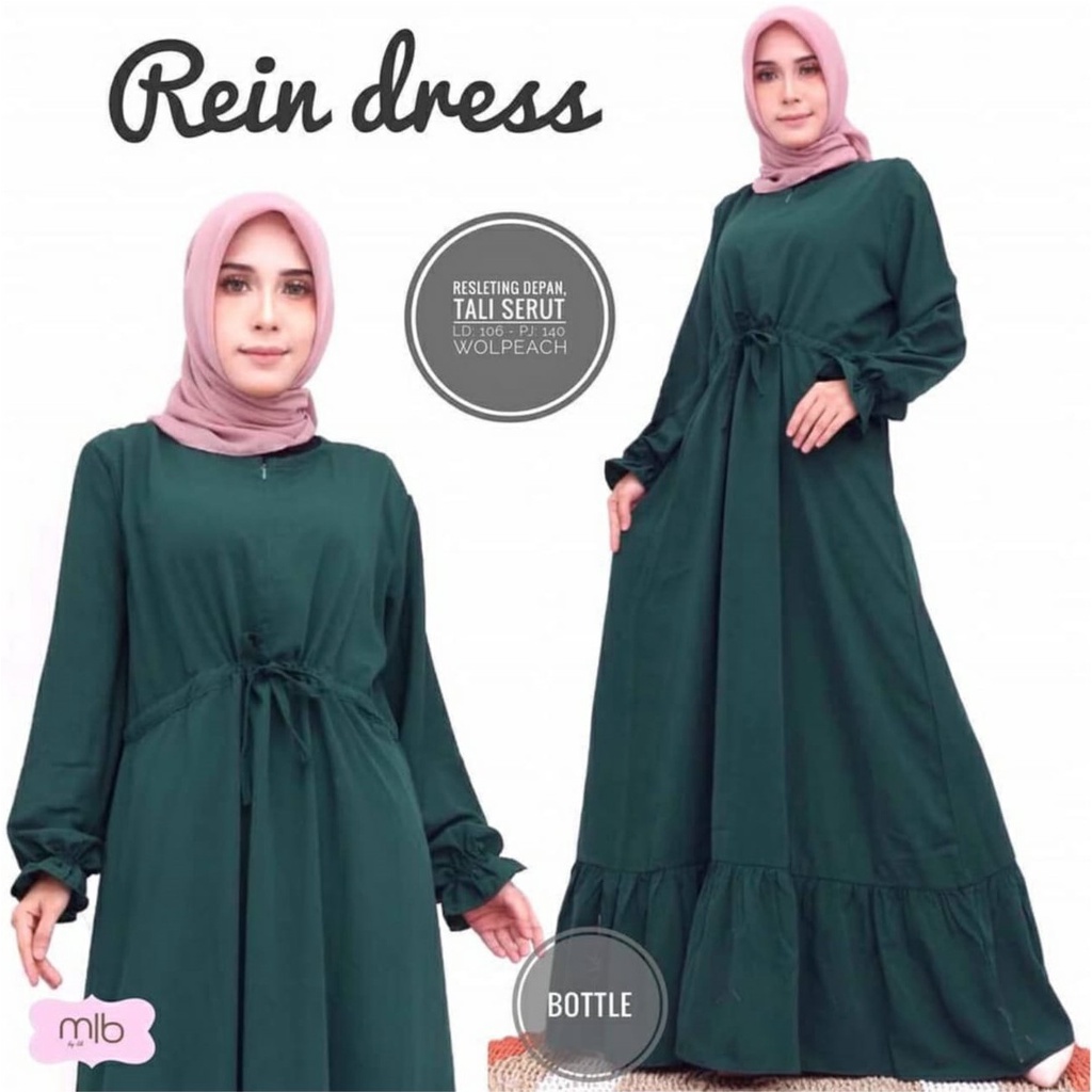 Baju gamis wanita terbaru gamis Remaja kekinian modern 2021 wanita dress Rein maxy