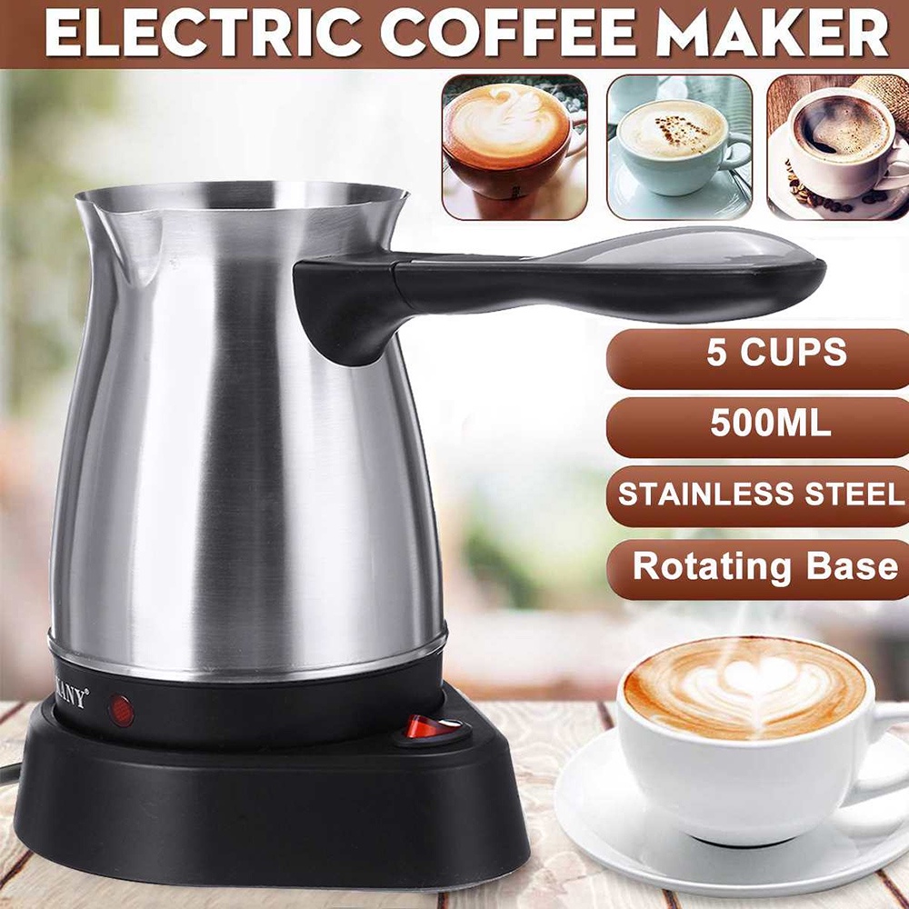 SOKANY Teko Pemanas Elektrik Kopi Espresso Turki 600W 500ml - SK-214 - Silver