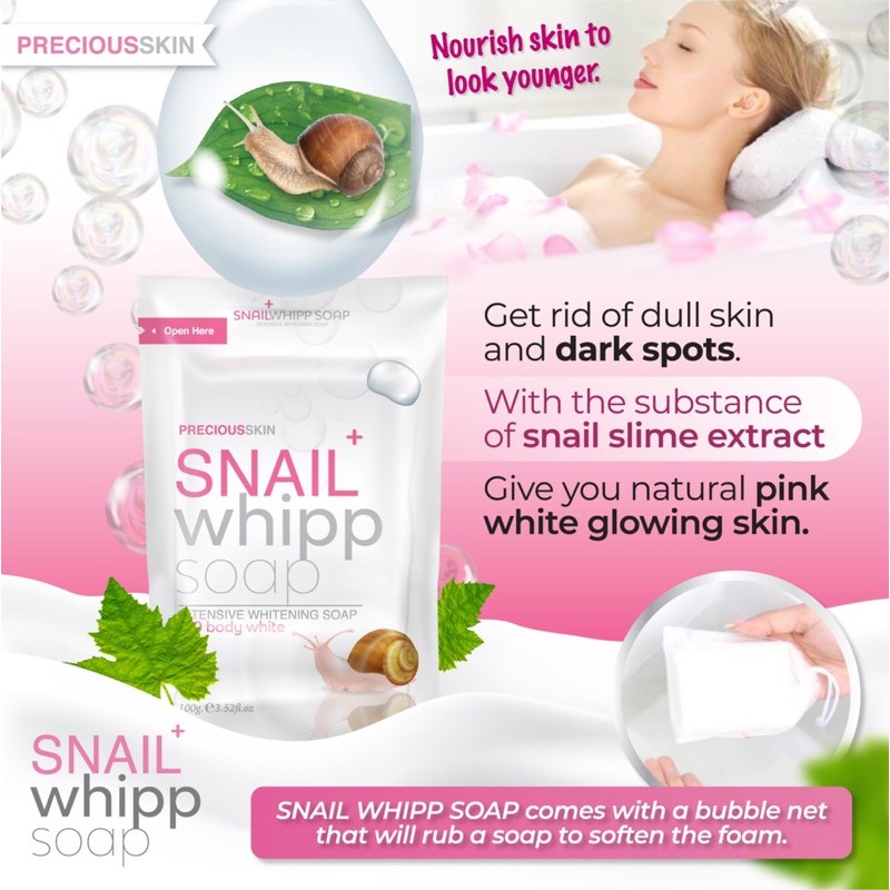 Precious Skin Snail Whipp Intensive Whitening Soap