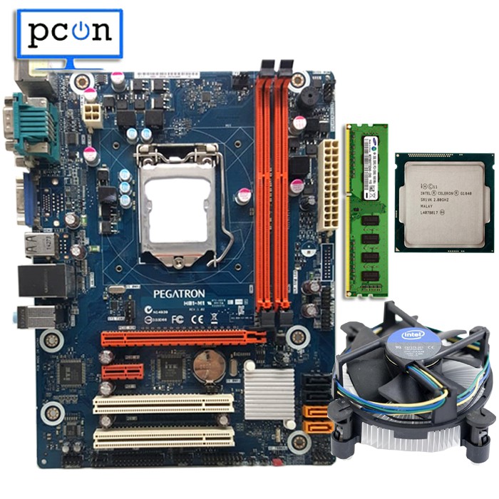 Motherboard H81 OEM Dengan Procesor G1840 plus RAM 4GB bonus fan