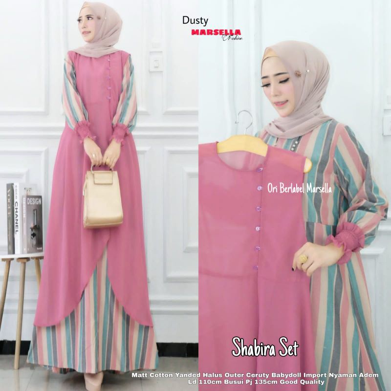 SHABIRA SET ORIGINAL PRODUK BY MARSELLA