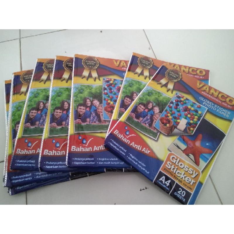 

Kertas Stiker Vanco A4