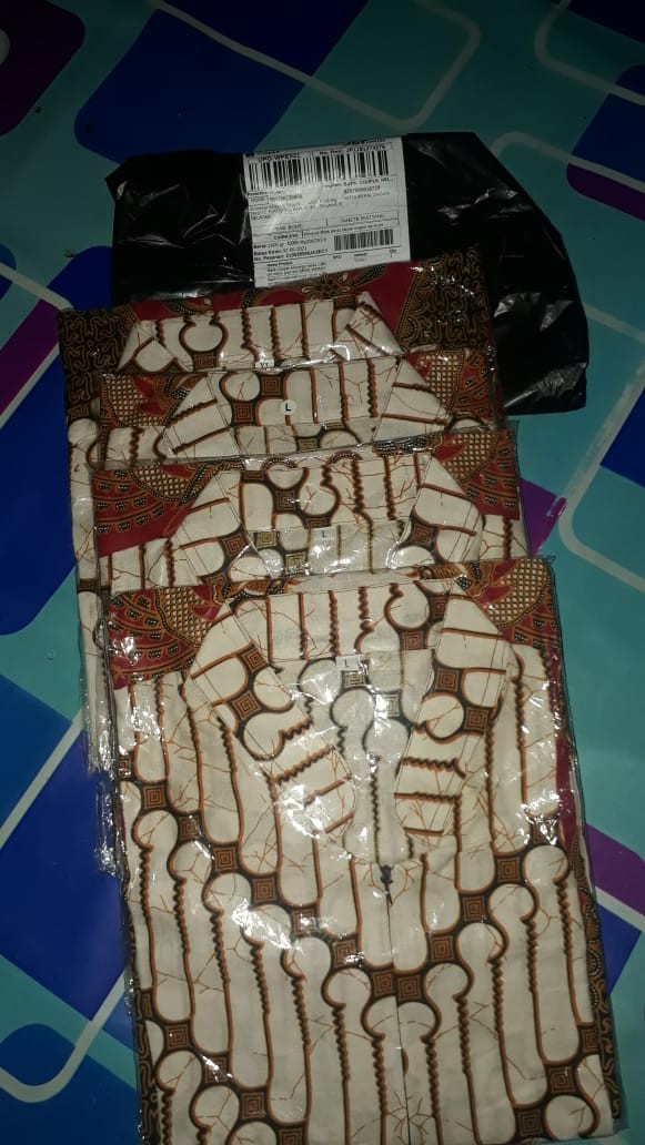 Batik Couple Keluarga Sania Ruffle Ori Ndoro Jowi Dnt Seno Merah