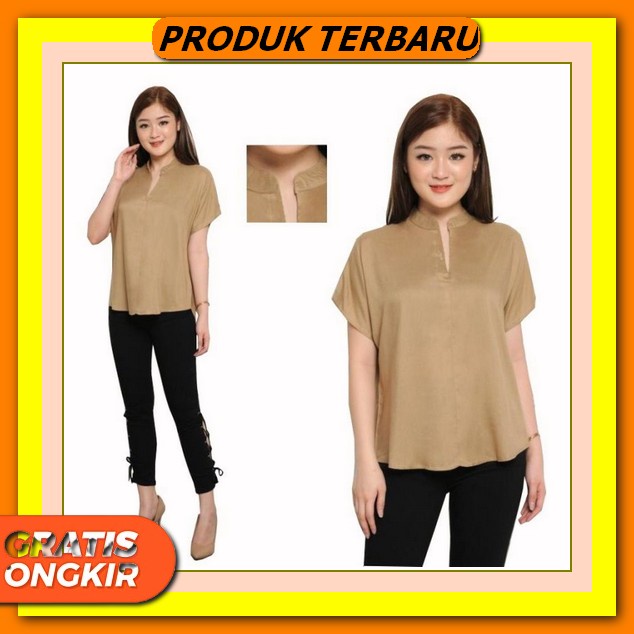 Blus Peplum Leher Kotak Premium / Blus Wanita Cantik / Blouse Korean Wanita / Blus Lengan 7Per8 / Bl