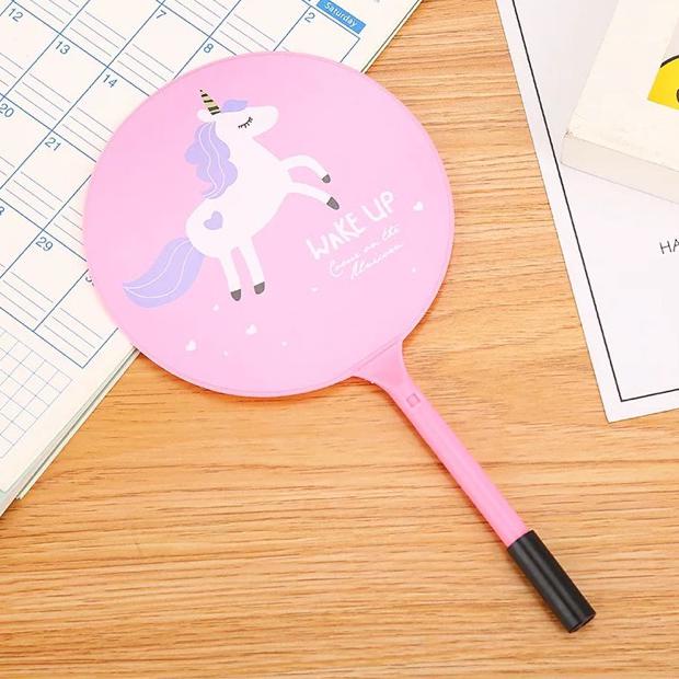 Kipas Unicorn Alat Tulis Pulpen Pena Unicorn Anak Perempuan Pink - Merah Muda Kode 319