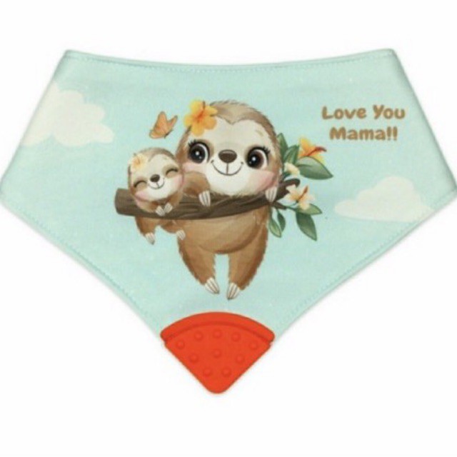 Marveila Teether Bib - Celemek Tadah iler Bayi dengan Gigitan - Bib Bayi Dengan Gigitan