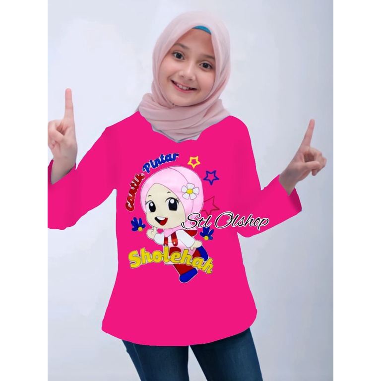 Kaos atasan cantik pintar lengan panjang anak perempuan murah &amp; kekinian | motif lucu | 1-10 Tahun