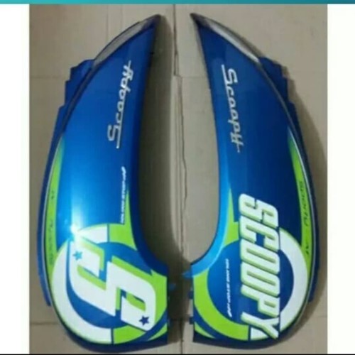 Cover Body Bodi Halus Samping Belakang Kanan Kiri Scoopy Fi 2013 2014 2015 2016 biru kualitas sepert