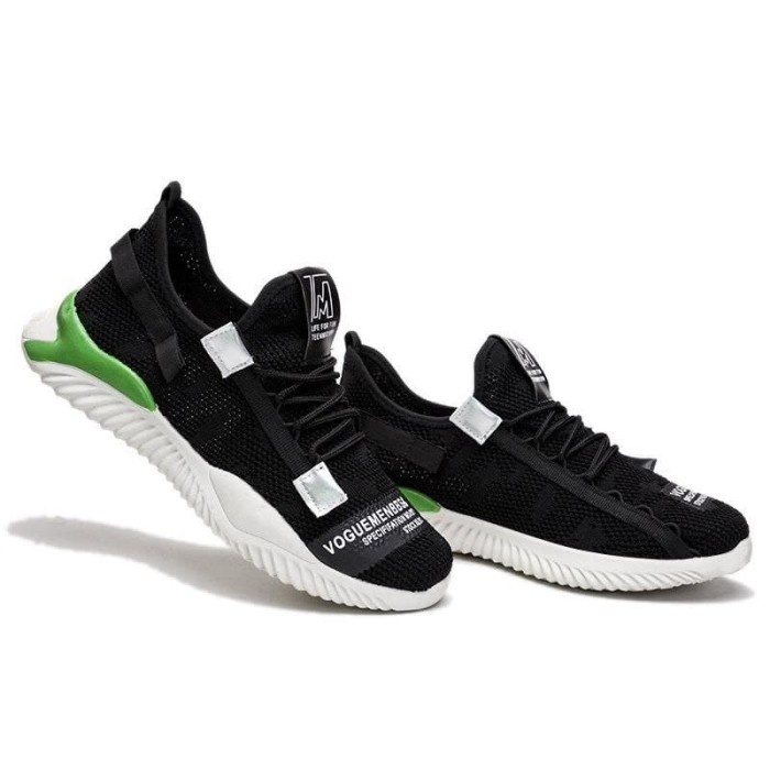 Sepatu Casual Pria Wanita Running Sepatu Keren Sepatu Korea Keren - NIH20 ( Hitam ), 39