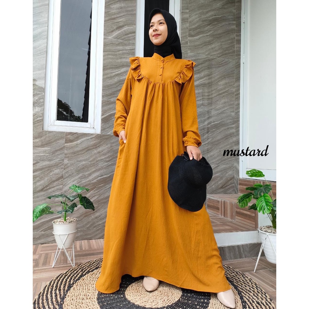 Best Seller Gamis Crinkle Airflow Maudya terlaris Premium SERI 1
