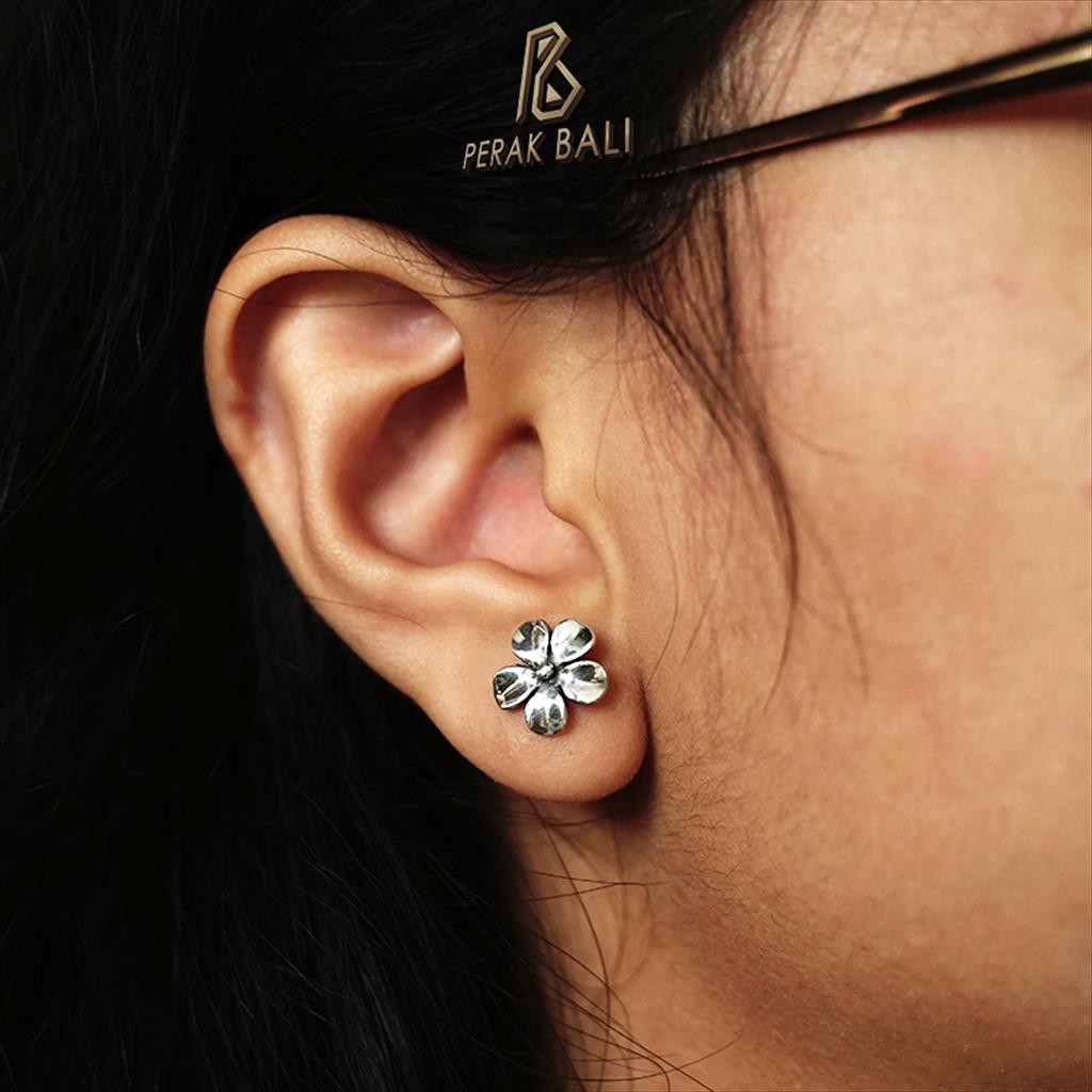 Anting Wanita Perak Asli Bali Silver 925 Jepun Kembang