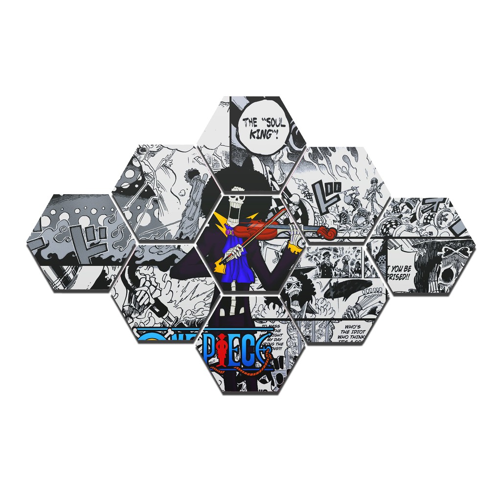 Hiasan Dinding Hexagonal 1 Set Anime Onepiece Brook Special Edition pusatmode1234