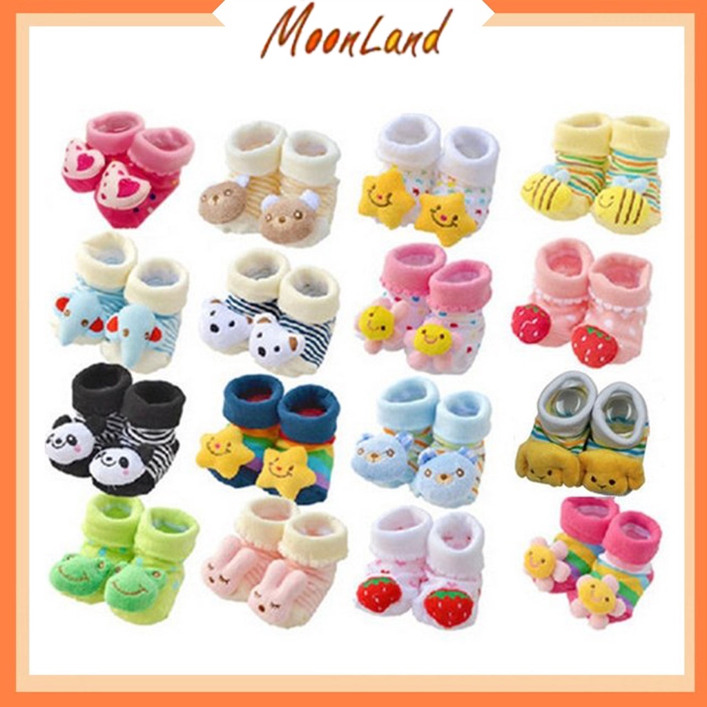 MoonLand COD  Kaos Kaki Sepatu Bayi Karakter 3D Lucu Kaos Kaki Anti Slip 375