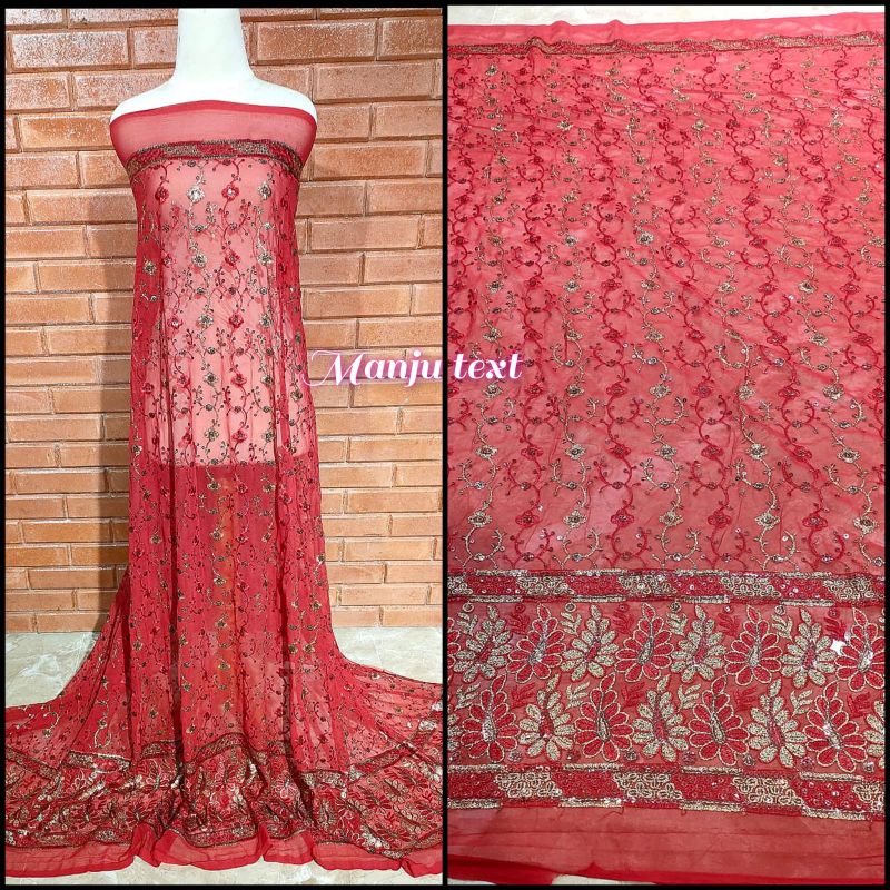 Kain Sari India / bahan Sari India TERBARU