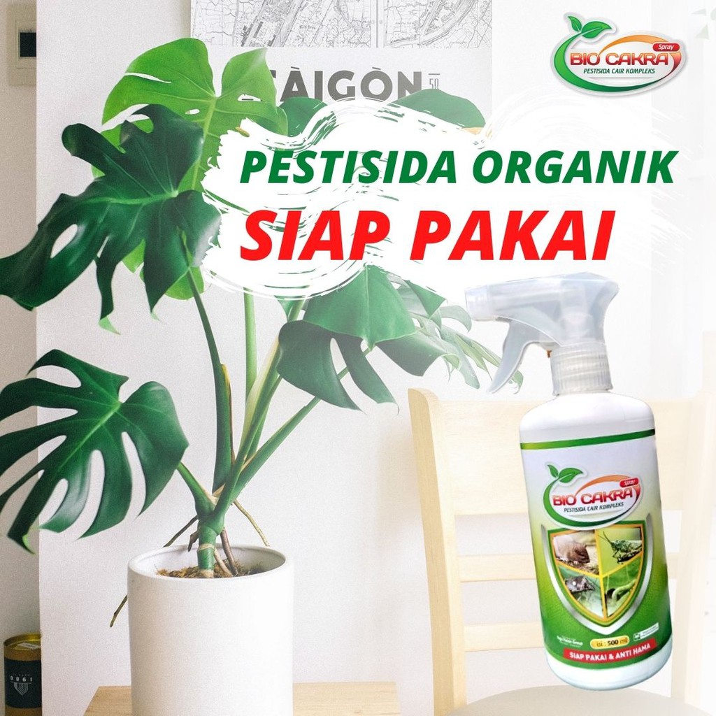 BIO CAKRA - Pestisida Organik Spray Siap Pakai 500ml - Pupuk Pembasmi Hama Tanaman Hias Janda Bolong