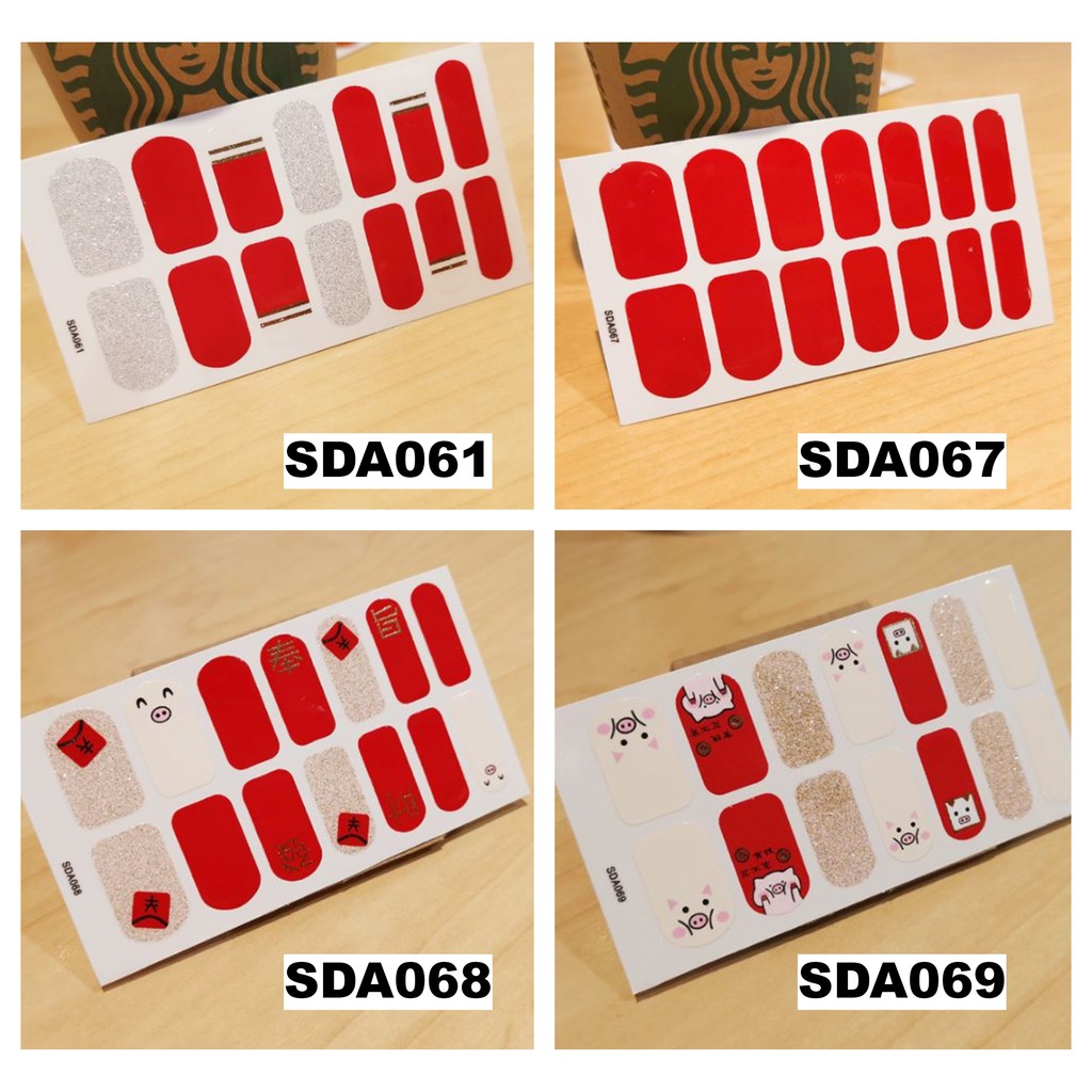 NEW CNY Nail Sticker kuku Stiker kuku Imlek Chinese New Year Nail Art Imlek Nails