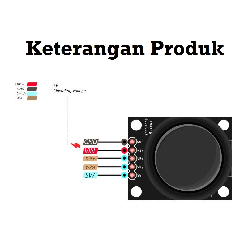 [HAEBOT] Joystick Module KY 023 Dual Axis 5V Analog Controller DIY Arduino Mikrokontroller Robot Remote Pengontrol Analog