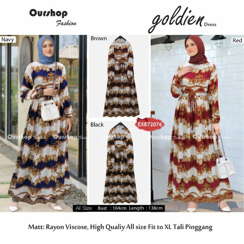 Goldien Dress by Ourshop Fashion