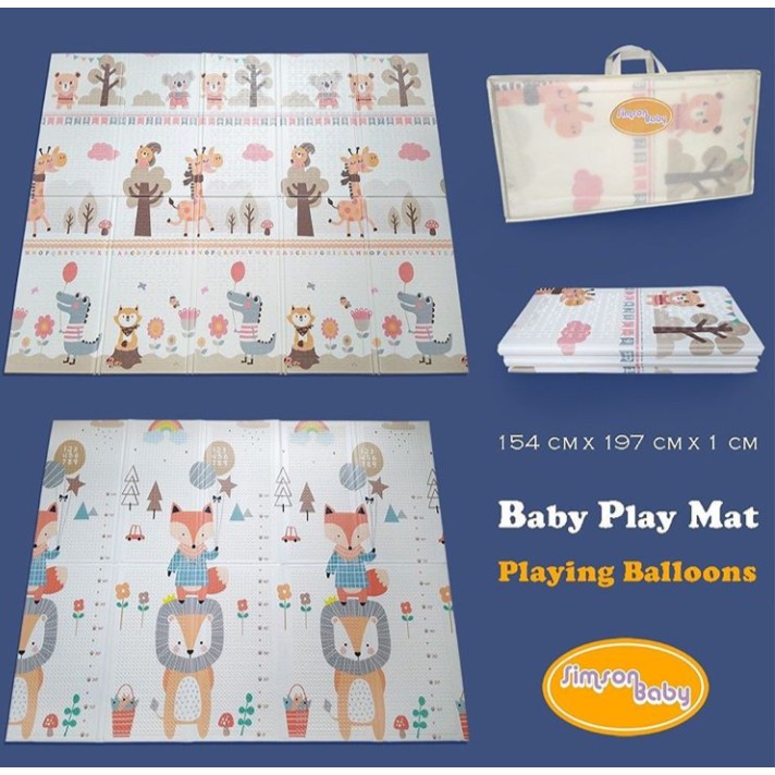 TERLARIS PREMIUM Simson Baby Playmat Premium Anak Bayi Lipat 154 x 197 x 1 Cm MOTIF BOLAK BALIK-3