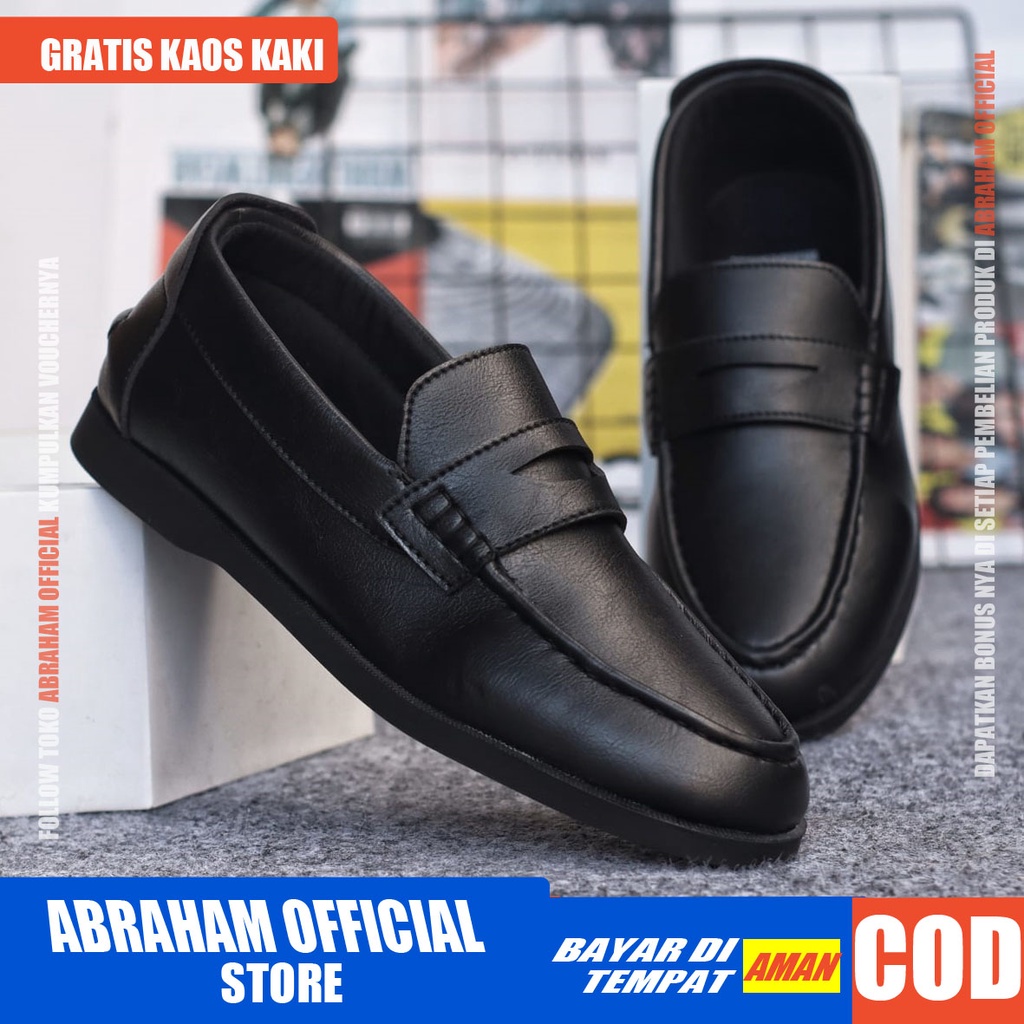 PENY Sepatu Formal Pria Kulit Sintetis Sepatu Pria Casual Pantofel Sepatu Kasual Cowok / Cowo Oxford Kerja Kantor Kuliah Kondangan Gaya Keren Kekinian Original Murah Terlaris