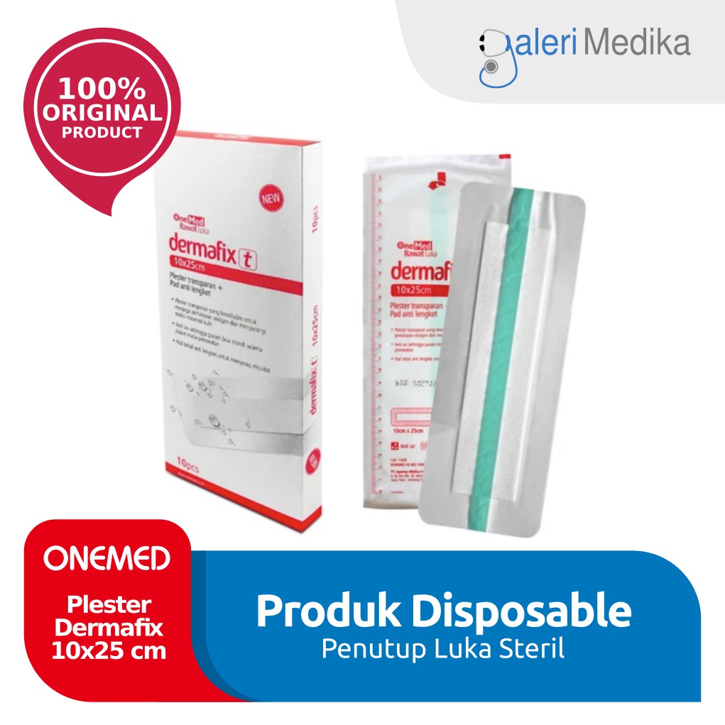 Onemed Dermafix Plester Anti Air / Plester Penutup Luka 1 Box Isi 10 Pcs